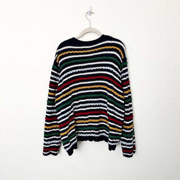 [La Ligne] x Target Navy Blue Textured Striped Cardigan Sweater Chunky Knit 2X - Picture 4 of 12
